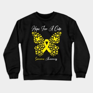 Hope For A Cure  Butterfly Gift 3 Sarcoma Crewneck Sweatshirt